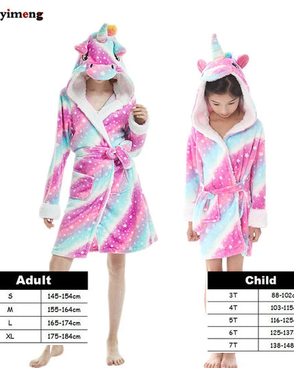 Warmer Einhorn Pyjama für kuschelige