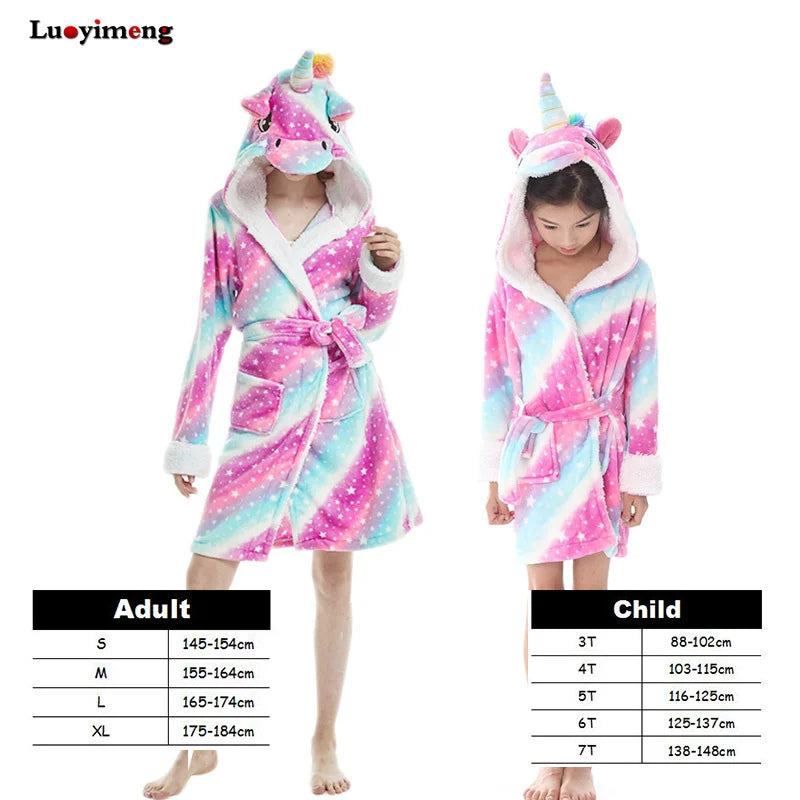 Warmer Einhorn Pyjama für kuschelige