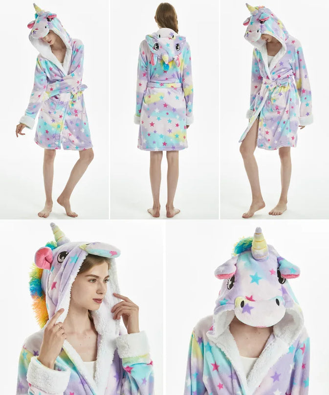 Warmer Einhorn Pyjama für kuschelige