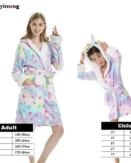 Warmer Einhorn Pyjama für kuschelige