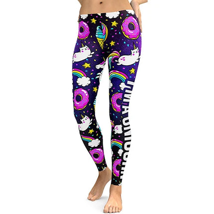 Deine Einhorn Leggings: Eiscreme-Regenbogen