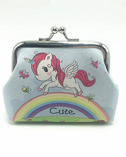 Süße Mini Einhorn Geldbörse aus PVC mit Cartoon-Motiv für Mädchen