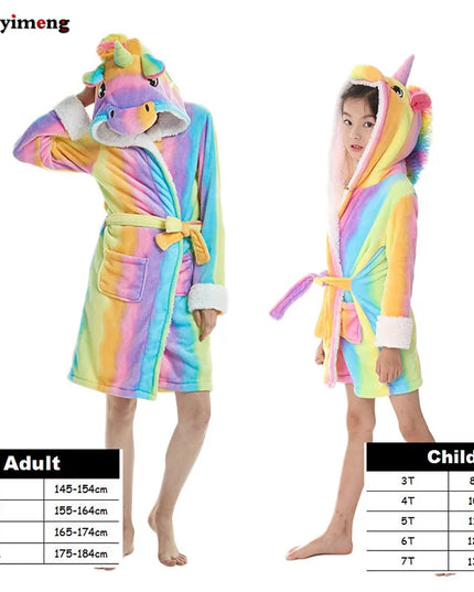 Warmer Einhorn Pyjama für kuschelige