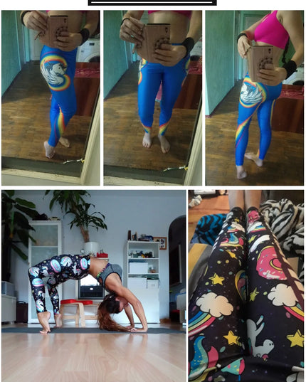 Deine Einhorn Leggings: Eiscreme-Regenbogen