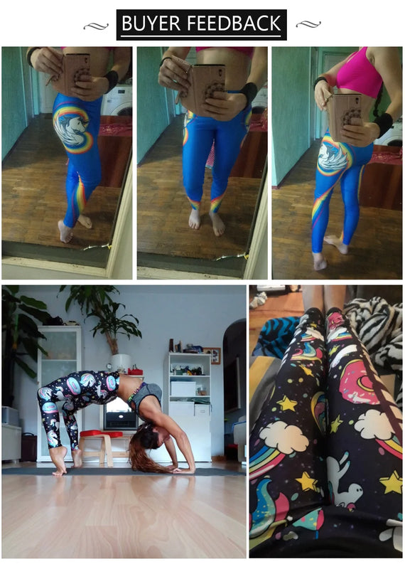 Deine Einhorn Leggings: Eiscreme-Regenbogen