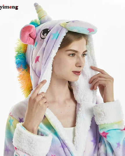 Warmer Einhorn Pyjama für kuschelige
