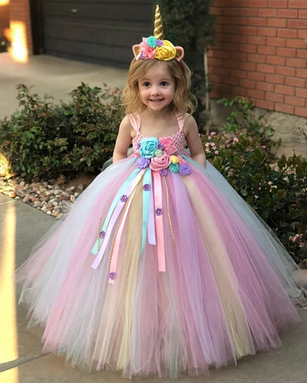 Traumhaftes Einhorn Kostüm Tutu Kleid