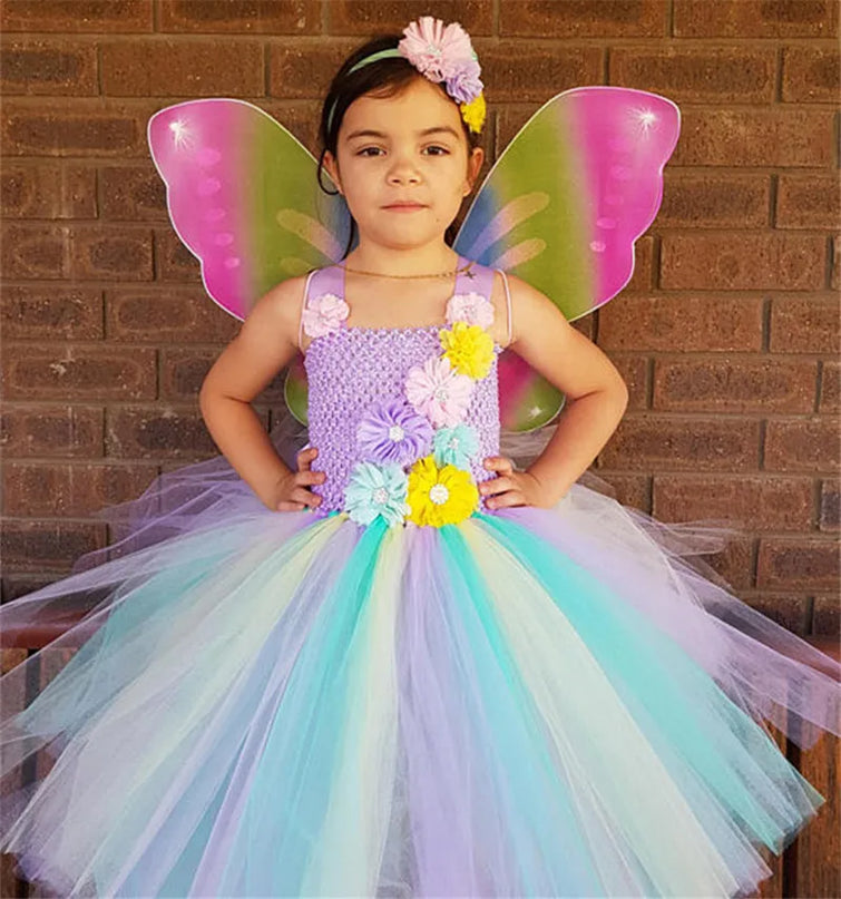 Traumhaftes Einhorn Kostüm Tutu Kleid