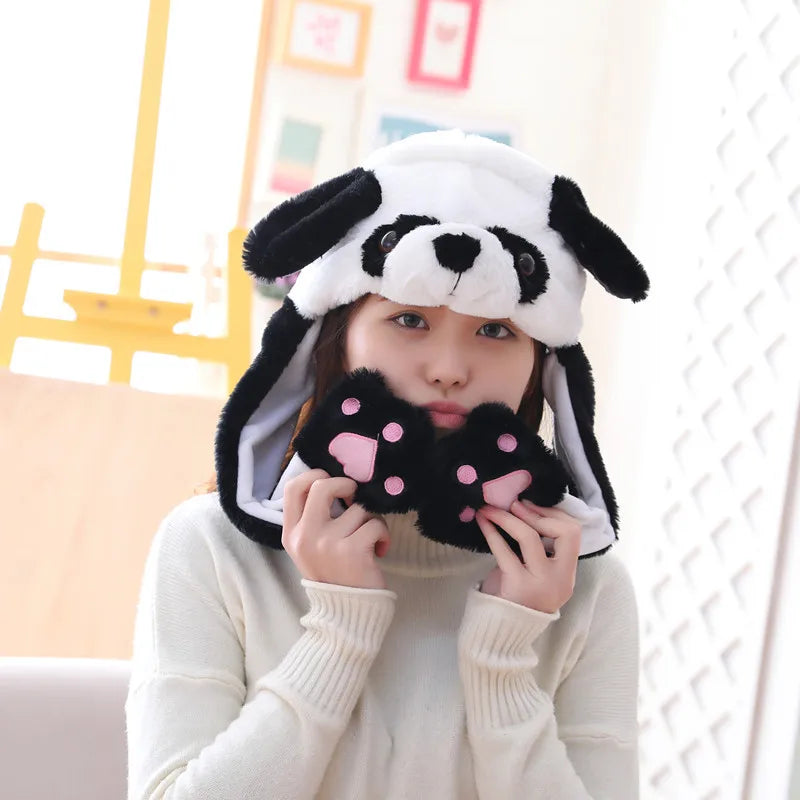 Dein magisches Einhorn Plüschtier Mütze Weiß