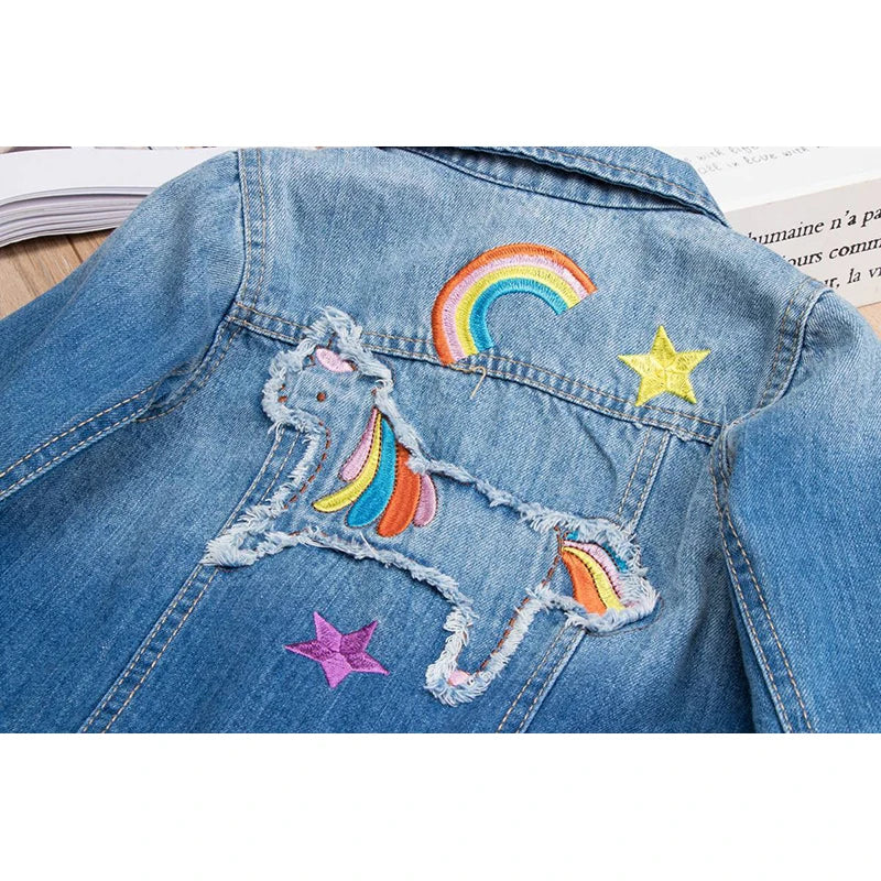 Deine coole Einhorn Jeans Jacke!