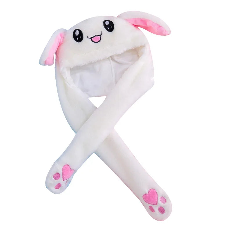 Flauschiges Einhorn Plüschtier Mütze Lila