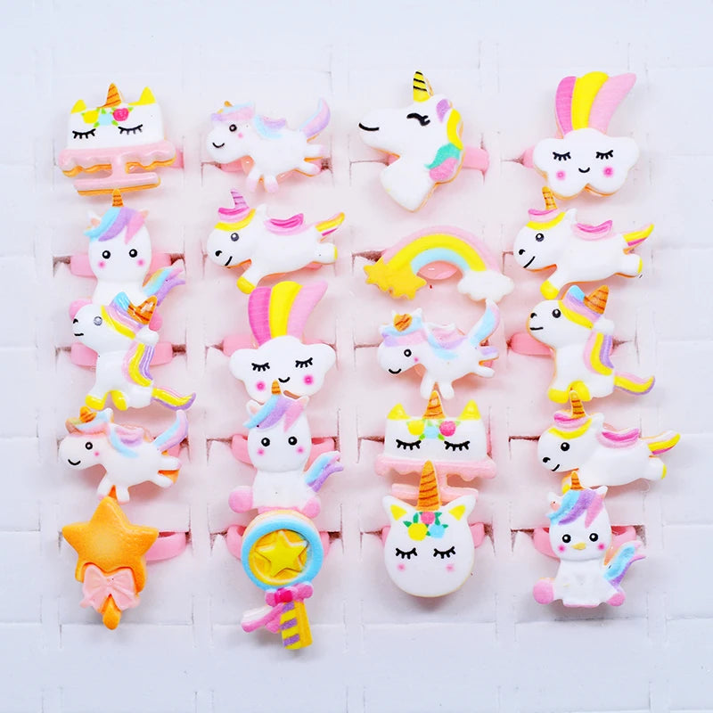 Bunte Einhorn Ringe für kleine Träumer!