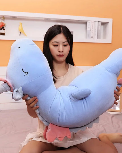 Dein riesiges flauschiges Einhorn Kissen!