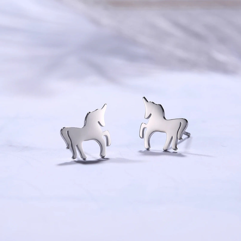 Goldene Einhorn Ohrringe, dein magischer