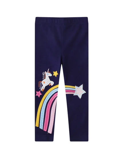 Deine coole Einhorn Leggings mit Stickerei