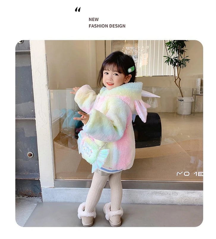 Deine flauschige Einhorn Winterjacke mit