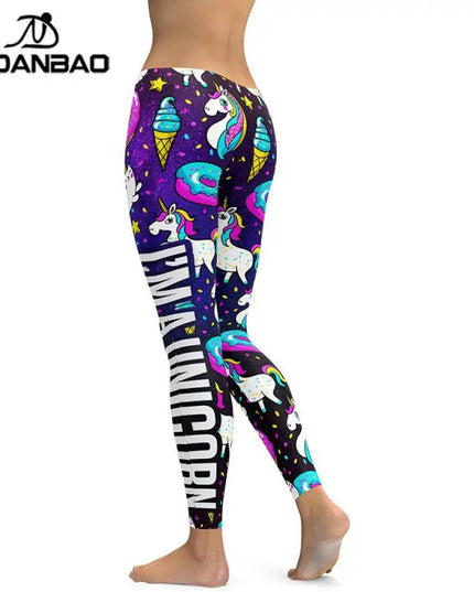 Deine Einhorn Leggings: Eiscreme-Regenbogen