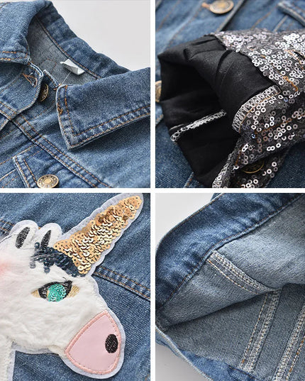 Deine glitzernde Einhorn Jacke für kleine