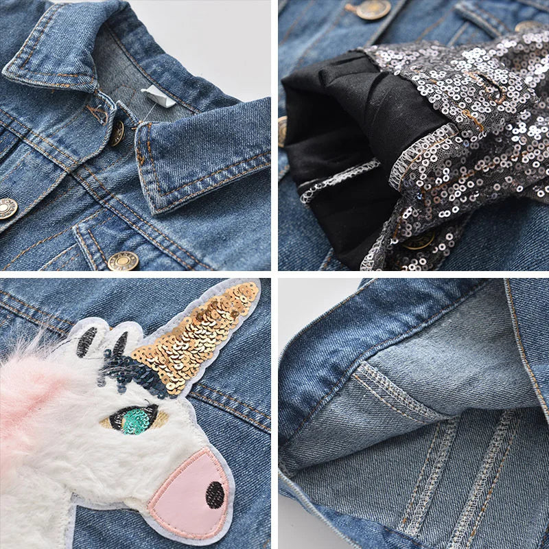 Deine glitzernde Einhorn Jacke für kleine
