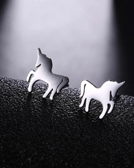 Coole Einhorn Ohrringe in Schwarz!