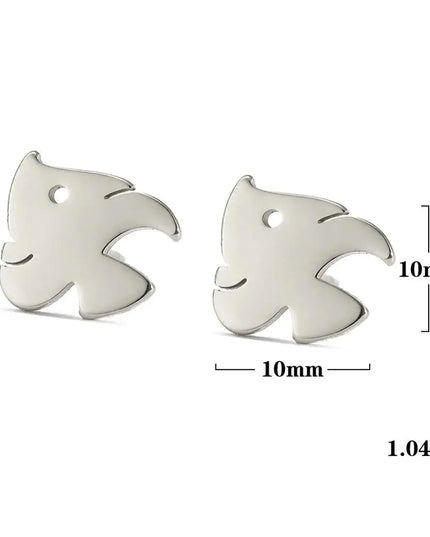 Glänzende Einhorn Ohrstecker in Silber