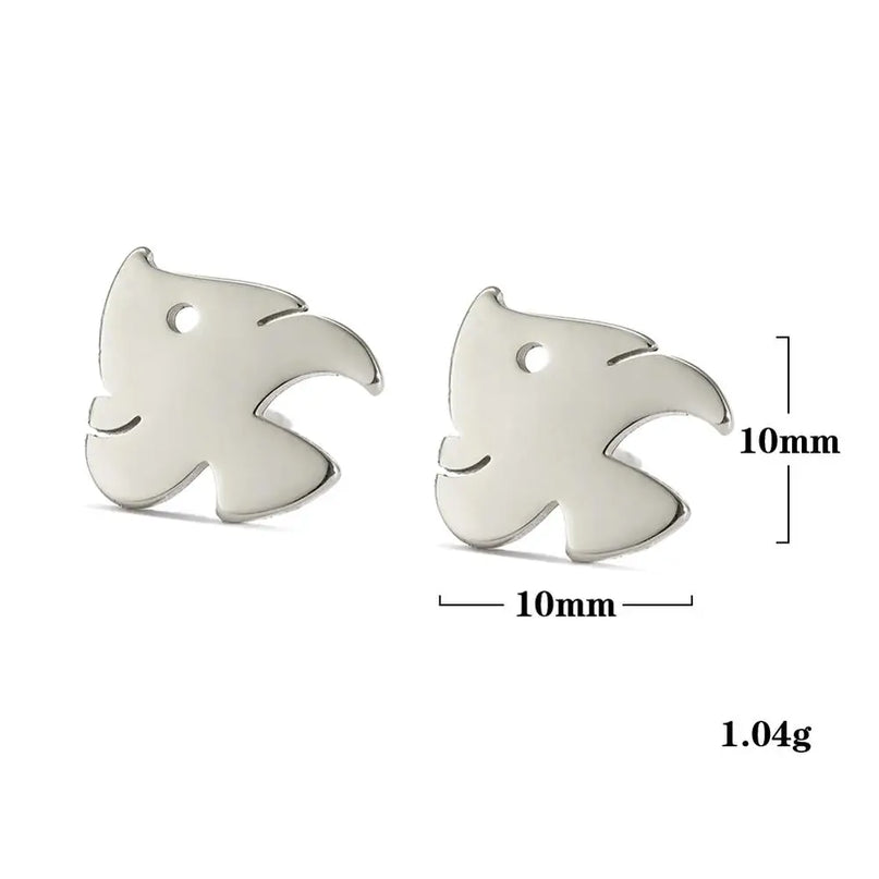 Glänzende Einhorn Ohrstecker in Silber