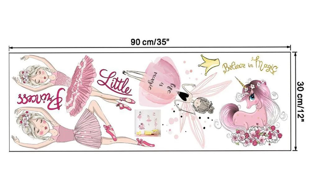 Dein Einhorn Regenbogen Wandtattoo –