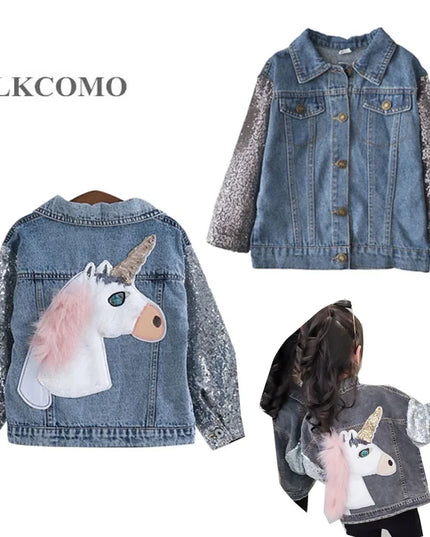 Deine glitzernde Einhorn Jacke für kleine
