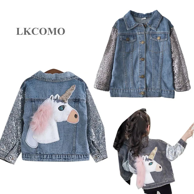 Deine glitzernde Einhorn Jacke für kleine