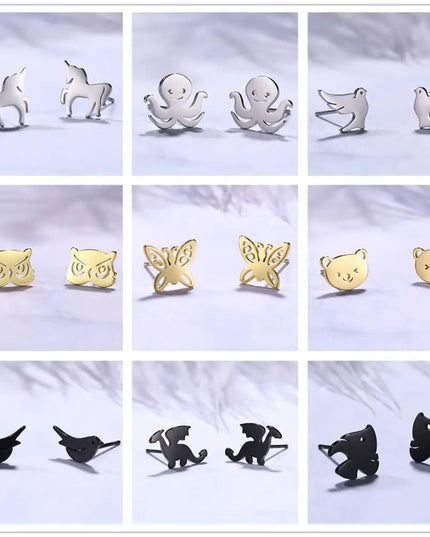 Goldene Einhorn Ohrstecker für dich