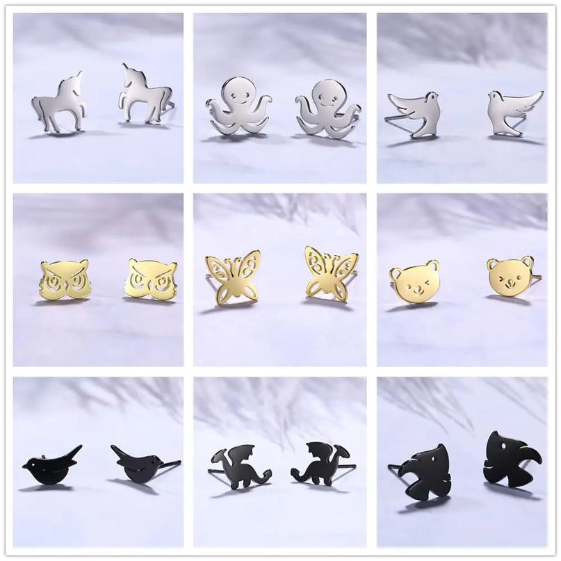 Goldene Einhorn Ohrstecker für dich