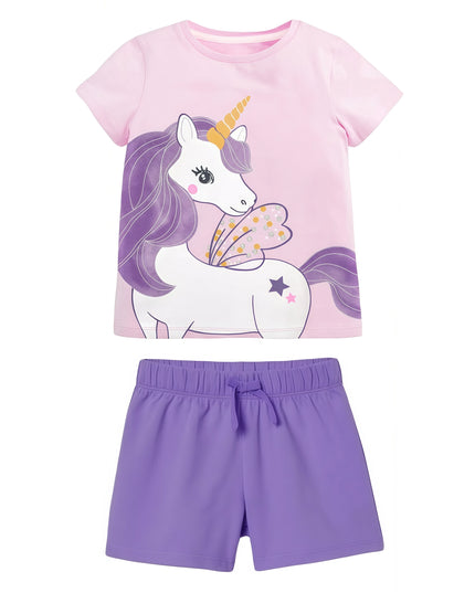 Dein sommerlicher Einhorn Pyjama mit Shorts