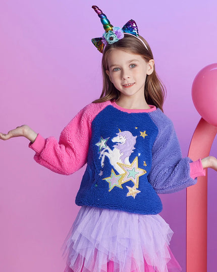 Warmes Einhorn Kostüm Fleece Sweatshirt