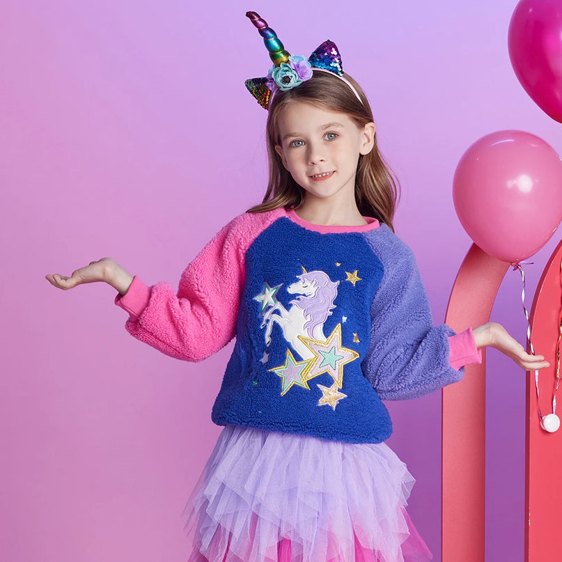Warmes Einhorn Kostüm Fleece Sweatshirt