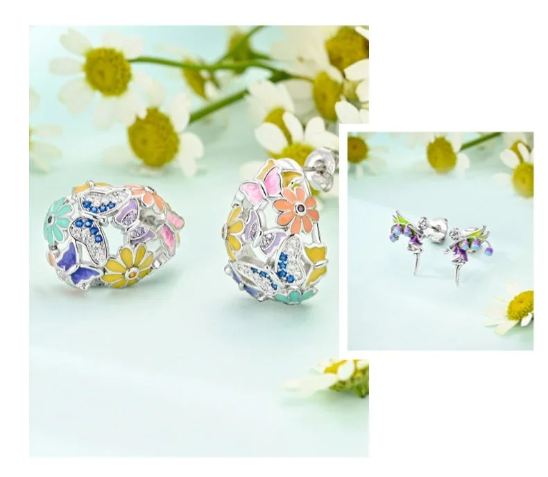 Niedliche Einhorn Ohrringe mit blauen Augen!