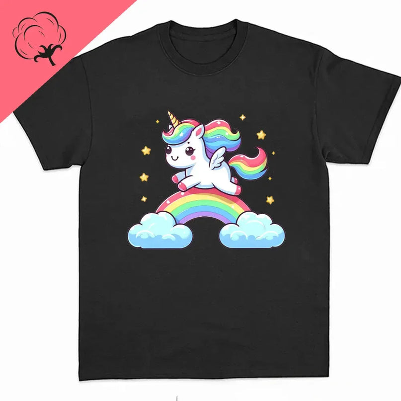 Dein cooles Einhorn T-Shirt Schwarz!