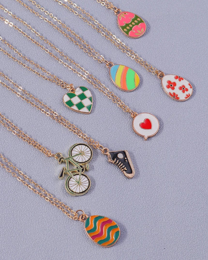 Deine bunte Einhorn Kette mit Enamel-Motiven!
