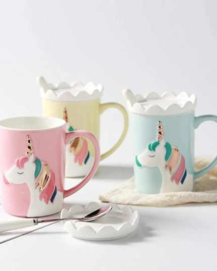 Deine zauberhafte Einhorn Tasse mit Deckel!