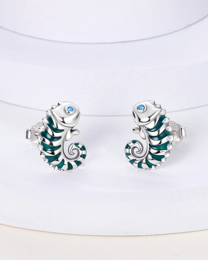 Süße Einhorn Ohrringe mit blauen Augen!