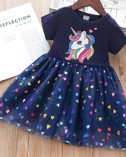 Dein zauberhaftes Einhorn Kleid in Pink!
