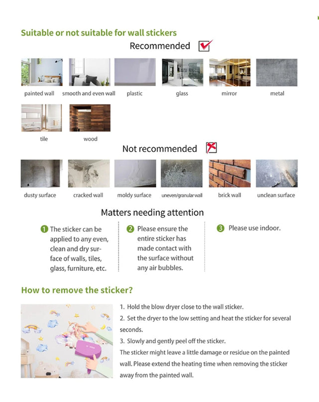 Dein zauberhaftes Einhorn Wandtattoo Aquarell