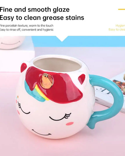 Deine handbemalte Regenbogen Einhorn Tasse!