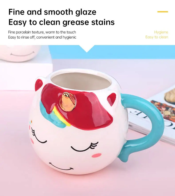 Deine handbemalte Regenbogen Einhorn Tasse!