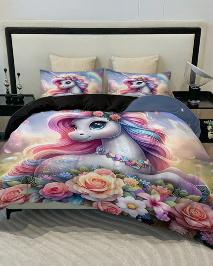 Coole Einhorn Bettwäsche im 3D-Look!