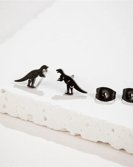 Coole Einhorn Ohrringe Dino in Schwarz!