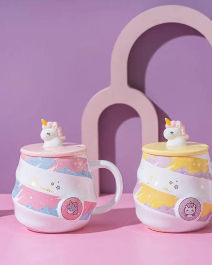Deine süße Einhorn Tasse mit Deckel & Löffel!