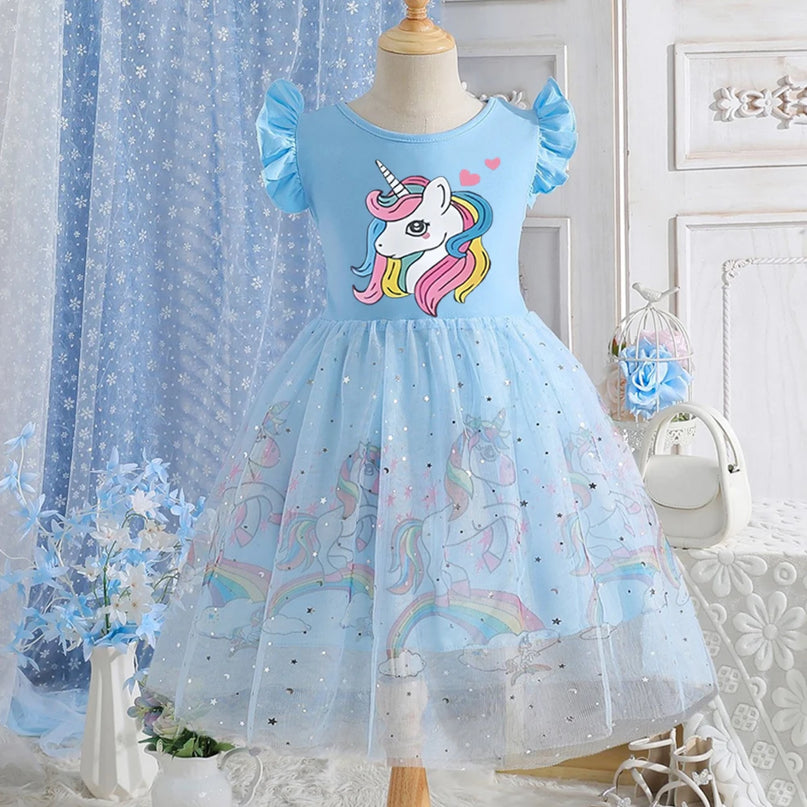 Dein zauberhaftes Einhorn Kleid Regenbogen