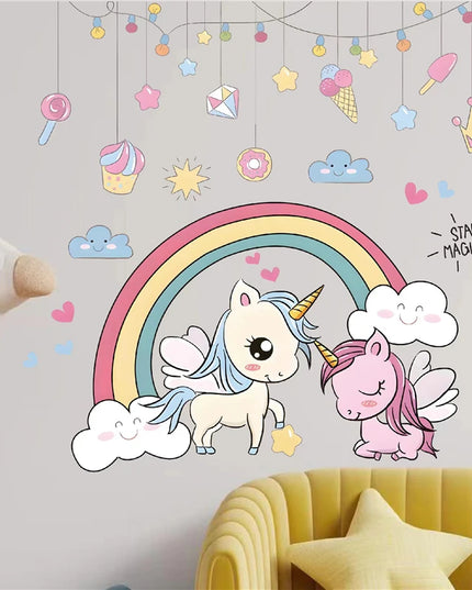 Dein Einhorn Wandtattoo: Regenbogenliebe für