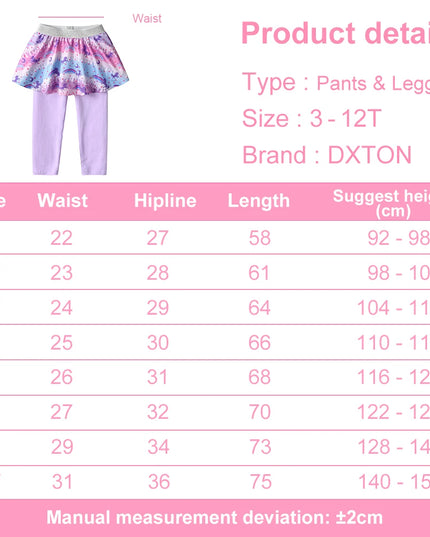Freche Einhorn Leggings mit Regenbogen-Rock!