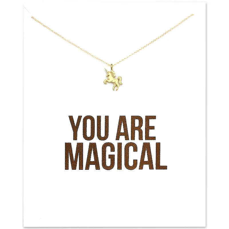 Deine stylische Einhorn Kette aus Legierung!